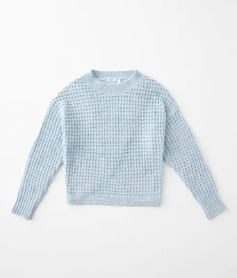 Girls - Willow & Root Chenille Waffle Knit Sweater