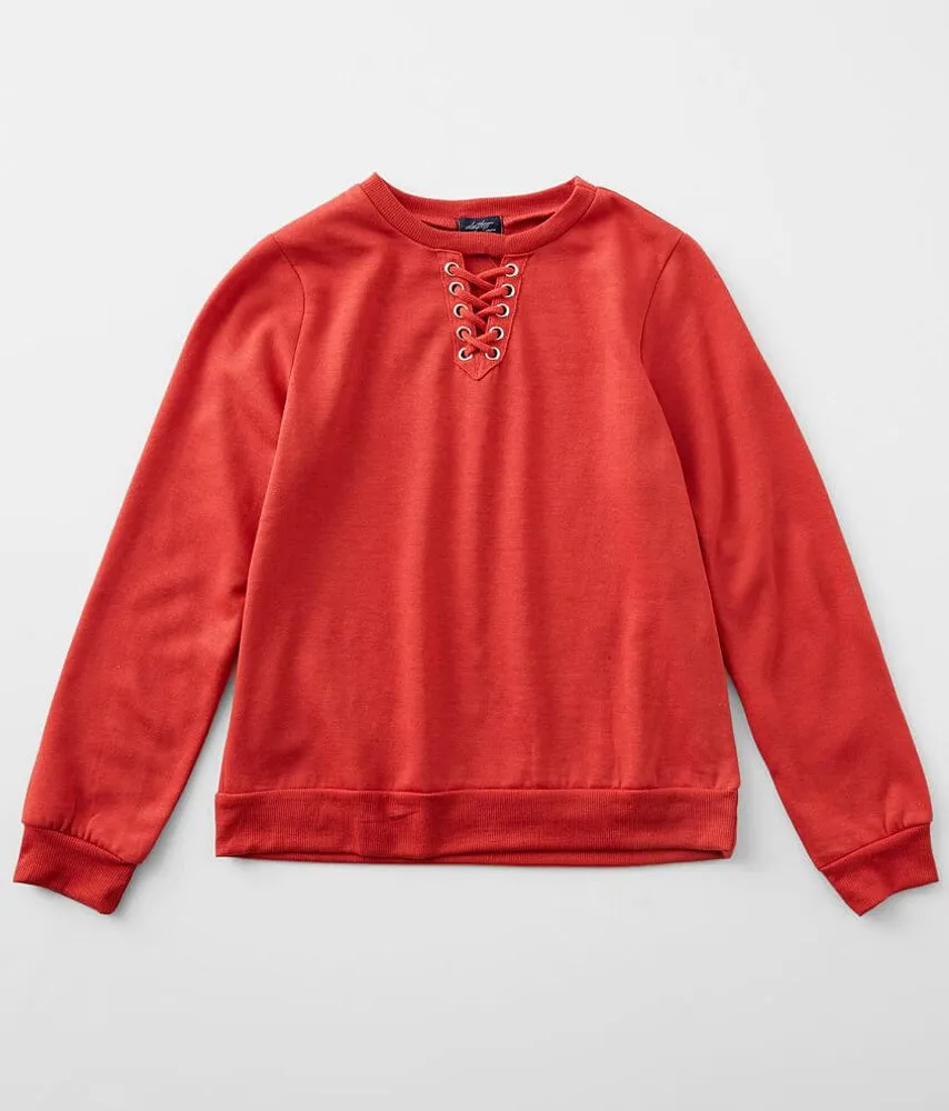 Girls - Daytrip Lace-Up Knit Pullover