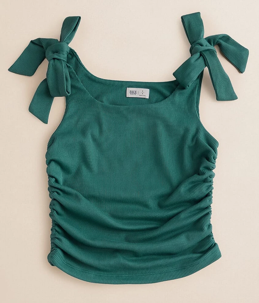 Girls - Ruched Rib Knit Tank Top