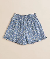Girls - Floral Ruffle Short