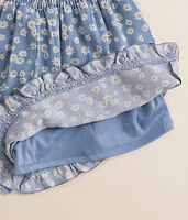 Girls - Floral Ruffle Short