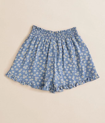 Girls - Floral Ruffle Short