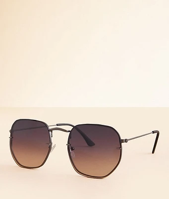 BKE Gradient Round Sunglasses