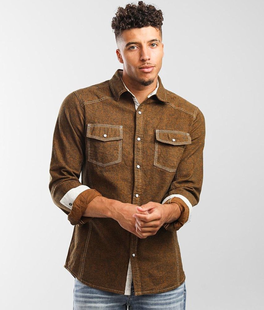 BKE Brushed Woven Tailored Shirt