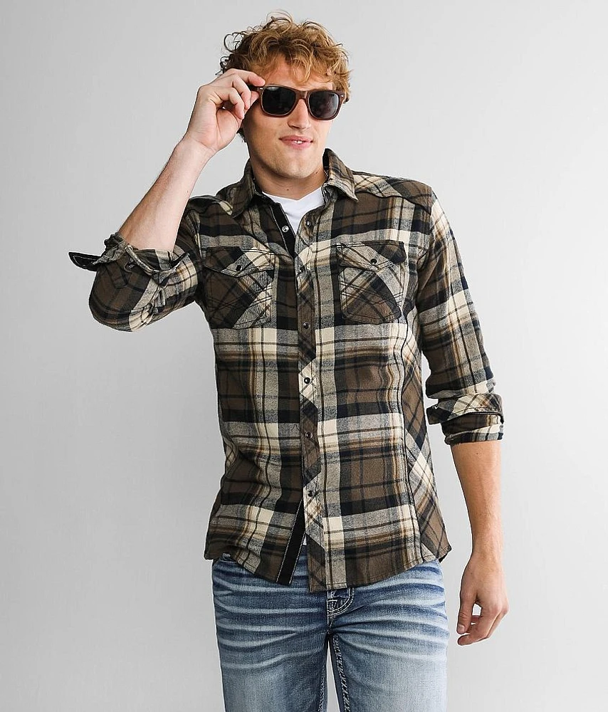 Plaid Tailored Flannel Shirt