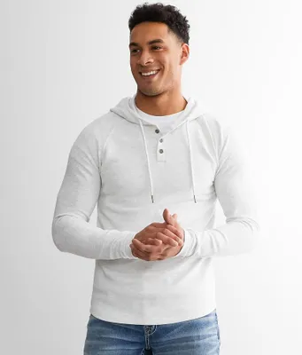 Ribbed Henley Hoodie