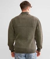 Washed Henley Sweater