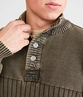 Washed Henley Sweater