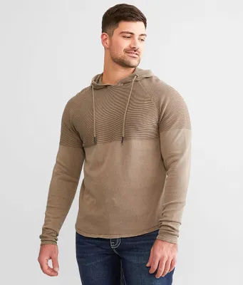 BKE Stonewash Crossover Hooded Sweater