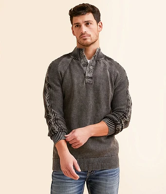 BKE Stonewash Henley Sweater