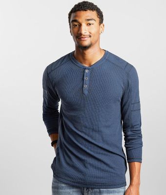 Buckle Black Washed Thermal Henley