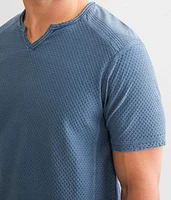 Textured Notch Neck T-Shirt