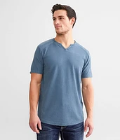Textured Notch Neck T-Shirt