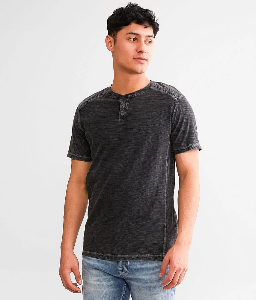 Slub Knit Washed Henley