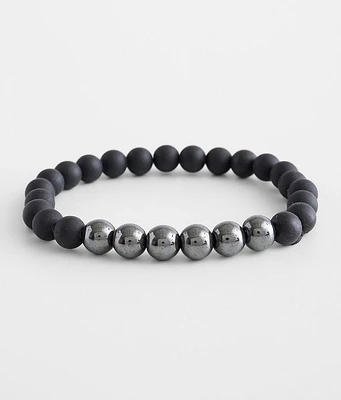 BKE Rubber Hematite Bracelet