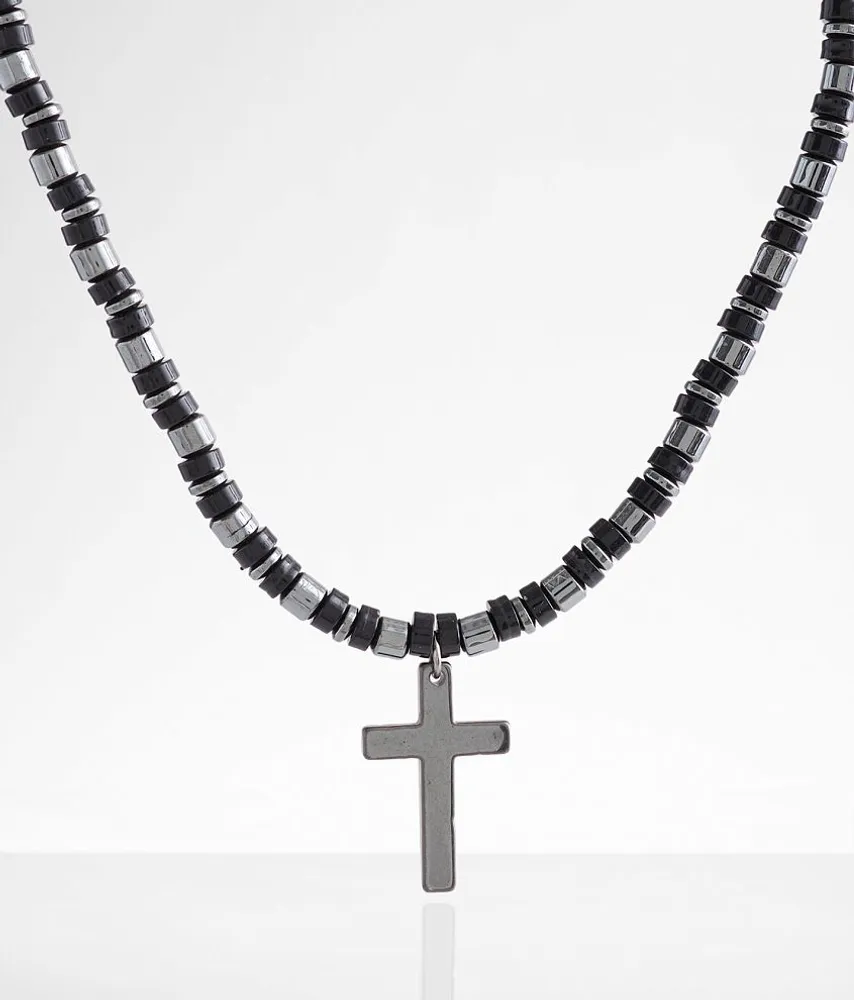 BKE Beaded Cross 20" Necklace