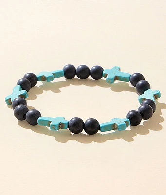 BKE Turquoise Cross Bracelet