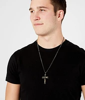 Hematite Cross 27" Necklace