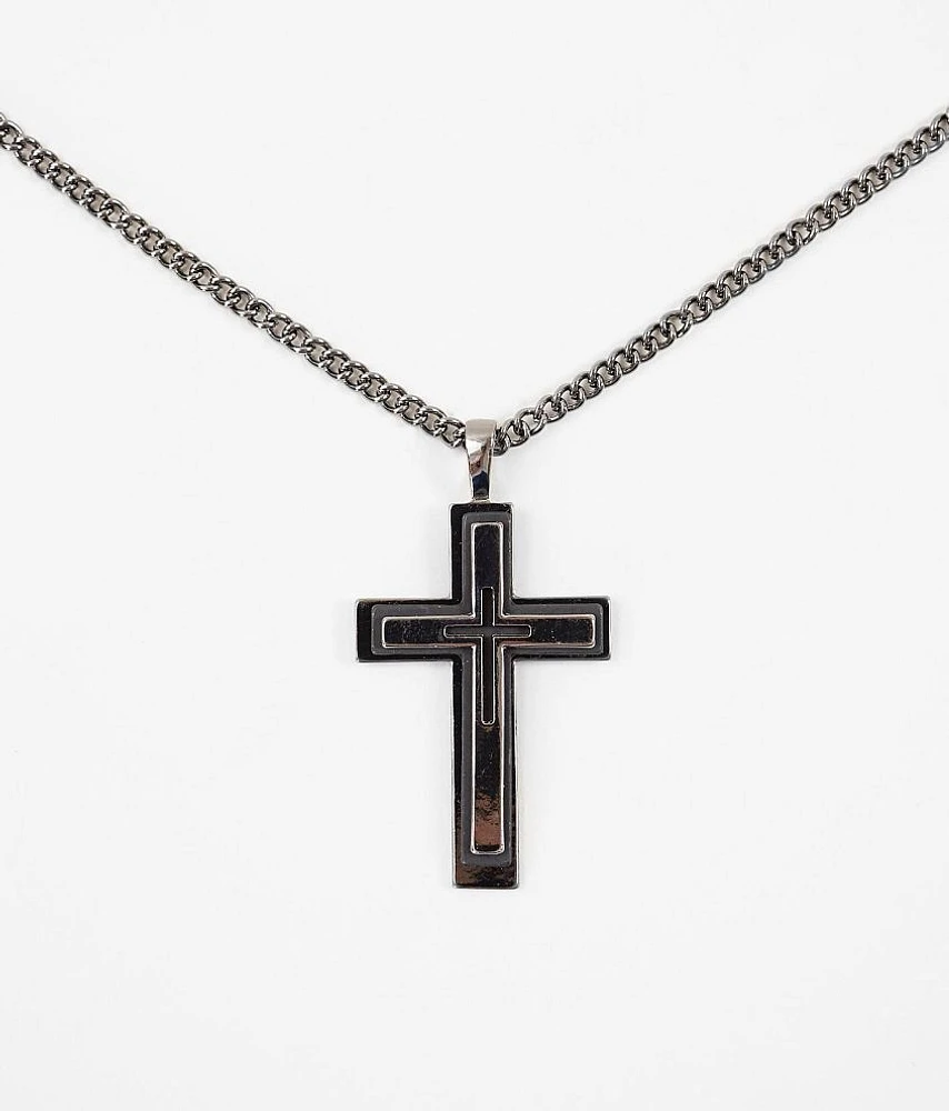 Hematite Cross 27" Necklace