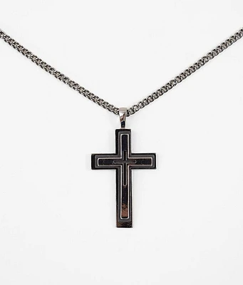 Hematite Cross 27" Necklace