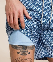 The Bayberry Geo Stretch Swim Trunks