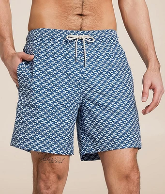 The Bayberry Geo Stretch Swim Trunks