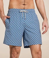 The Bayberry Geo Stretch Swim Trunks