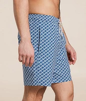 The Bayberry Geo Stretch Swim Trunks