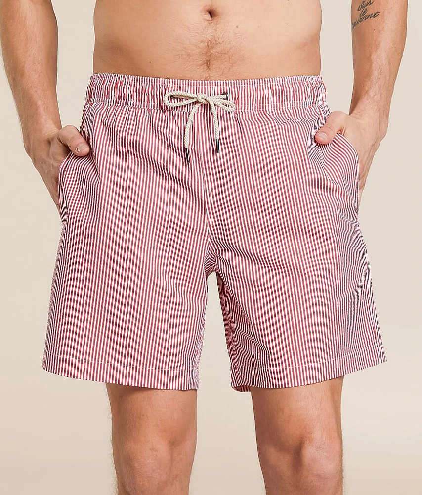 The Bayberry Seersucker Swim Trunks