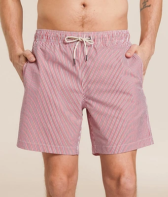 The Bayberry Seersucker Swim Trunks