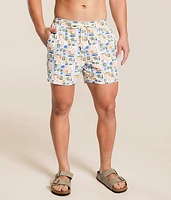 The Bungalow Beach Sun Tile Stretch Swim Trunks