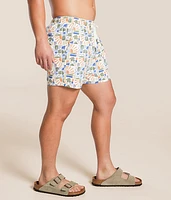 The Bungalow Beach Sun Tile Stretch Swim Trunks