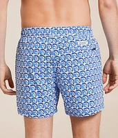 The Bungalow Rolling Waves Stretch Swim Trunks