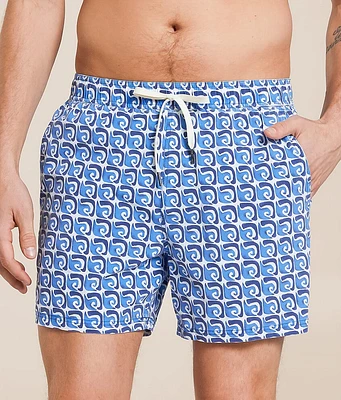 The Bungalow Rolling Waves Stretch Swim Trunks