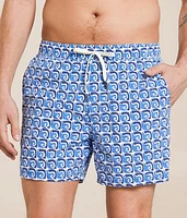 The Bungalow Rolling Waves Stretch Swim Trunks