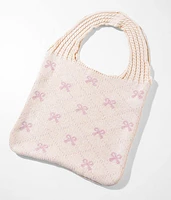 Fame Accessories Bow Crochet Tote