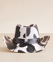 Cow Print Cowboy Hat