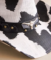 Cow Print Cowboy Hat