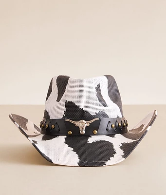 Cow Print Cowboy Hat