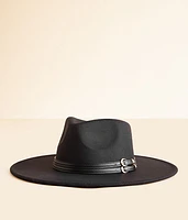 Fame Accessories Buckle Banded Panama Hat