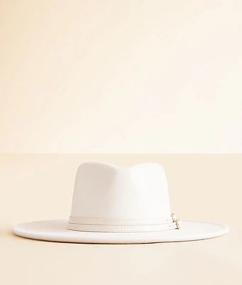 Fame Accessories Buckle Banded Panama Hat