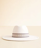 Fame Accessories Banded Panama Hat