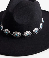 Turquoise Chain Panama Hat