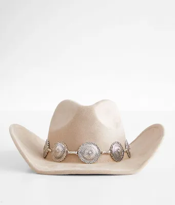 Fame Accessories Metal Conch Cowboy Hat