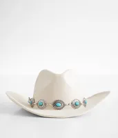 Fame Accessories Turquoise Conch Cowboy Hat