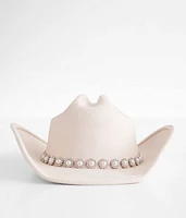 Faux Pearl Cowboy Hat