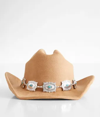 Turquoise Chain Cowboy Hat
