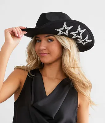 Fame Accessories Rhinestone Star Cowboy Hat