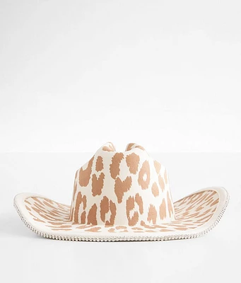 Fame Accessories Cheetah Glitz Cowboy Hat