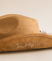 Floral Embroidered Cowboy Hat